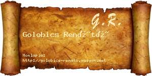 Golobics Renátó névjegykártya